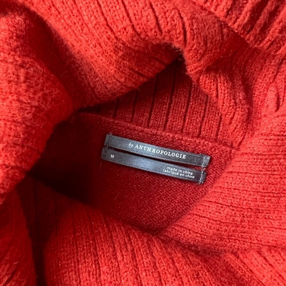 Anthropology, Cowl Neck Burnt Orange Sweater Medium - Picture 9 of 9